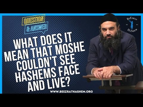 WHAT DOES IT MEAN THAT MOSHE COULDN'T SEE HASHEMS FACE AND LIVE?