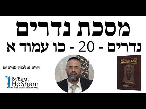 הרב שלמה שרביט - נדרים - 20 - כו עמוד א