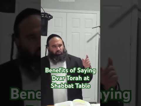 Reward for Dvar Torah at Shabbat Table