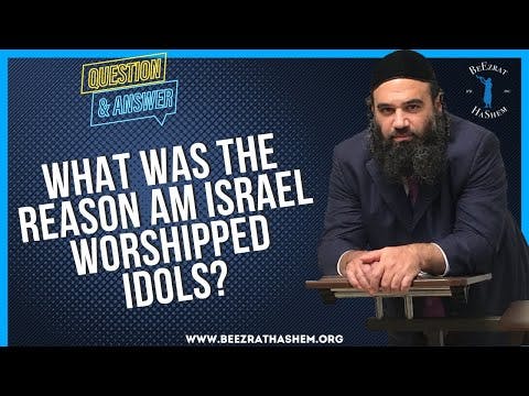   WHAT WAS THE REASON AM ISRAEL WORSHIPPED IDOLS