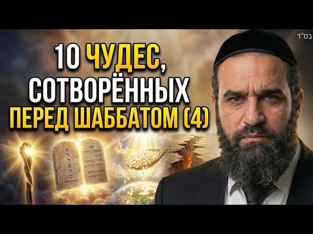 10 чудес, сотворённых перед Шаббатом (4) | Мазиким, Кдушат а-Брит | Мусар, Пиркей Авот 95